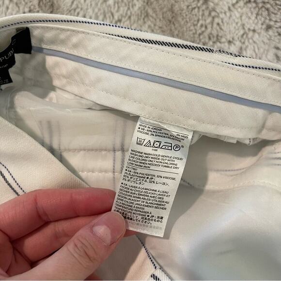 Banana Republic Blake Crop White Stripe Wide Leg Pants - Picture 10 of 10